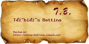 Tóbiás Bettina névjegykártya